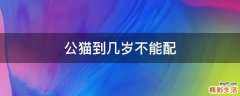 公猫到几岁不能配