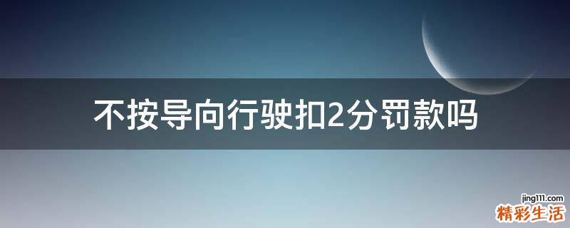 不按导向行驶扣2分罚款吗