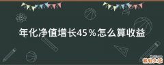 年化净值增长4.5％怎么算收益