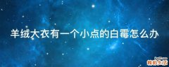 羊绒大衣有一个小点的白霉怎么办