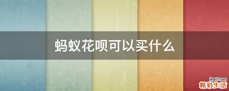 蚂蚁花呗可以买什么