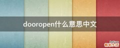 dooropen什么意思中文