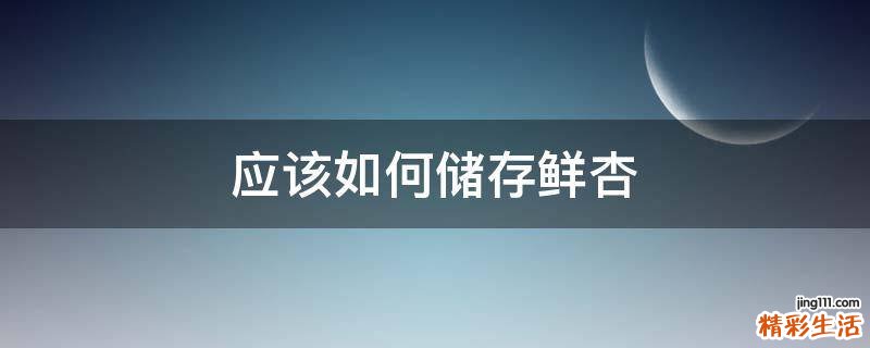 应该如何储存鲜杏