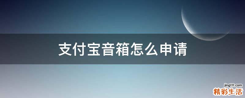 支付宝音箱怎么申请