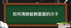 如何清除蛤蜊里面的沙子