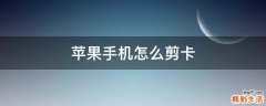 苹果手机怎么剪卡