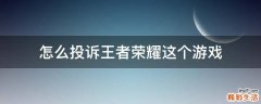 怎么投诉王者荣耀这个游戏