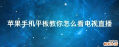 苹果手机平板教你怎么看电视直播