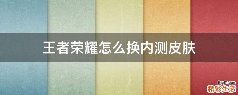 王者荣耀怎么换内测皮肤