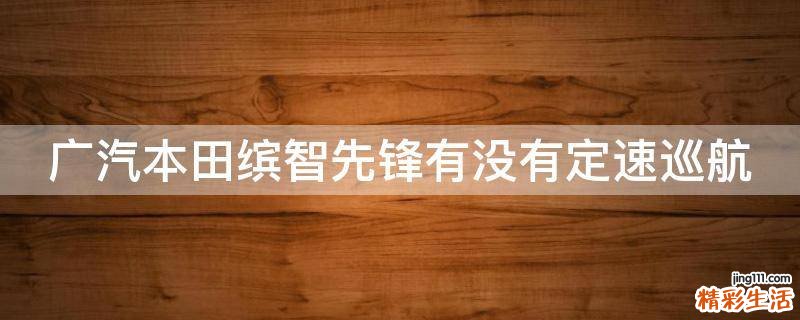 广汽本田缤智先锋有没有定速巡航