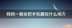 妈妈一般会把手机藏在什么地方