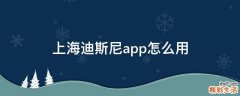 上海迪斯尼app怎么用