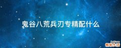 鬼谷八荒兵刃专精配什么