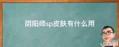 阴阳师sp皮肤有什么用