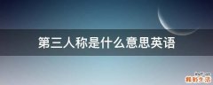 第三人称是什么意思英语