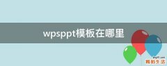 wpsppt模板在哪里