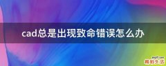 cad总是出现致命错误怎么办