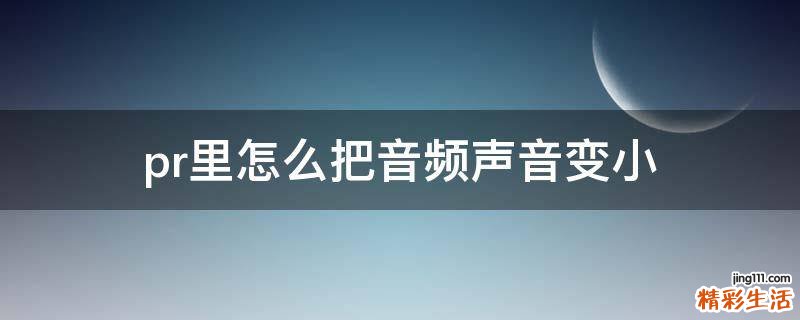 pr里怎么把音频声音变小