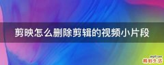 剪映怎么删除剪辑的视频小片段