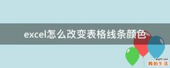 excel怎么改变表格线条颜色