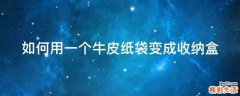 如何用一个牛皮纸袋变成收纳盒