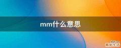 mm什么意思