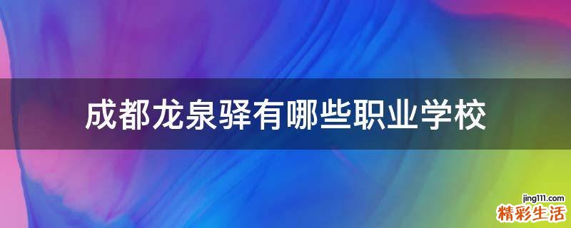 成都龙泉驿有哪些职业学校