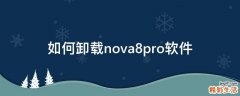 如何卸载nova8pro软件
