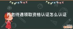 养老待遇领取资格认证怎么认证