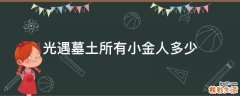 光遇墓土所有小金人多少