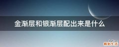 金渐层和银渐层配出来是什么