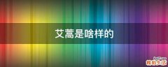 艾蒿是啥样的