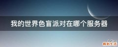 我的世界色盲派对在哪个服务器