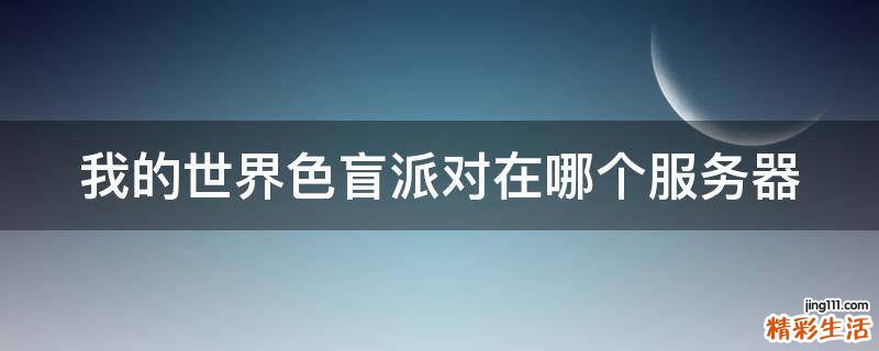 我的世界色盲派对在哪个服务器