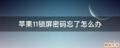 苹果11锁屏密码忘了怎么办