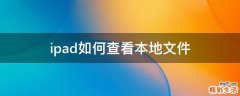 ipad如何查看本地文件
