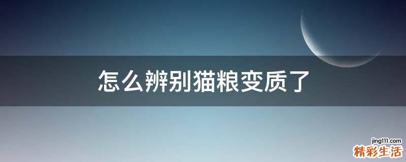 怎么辨别猫粮变质了
