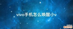 vivo手机怎么唤醒小v