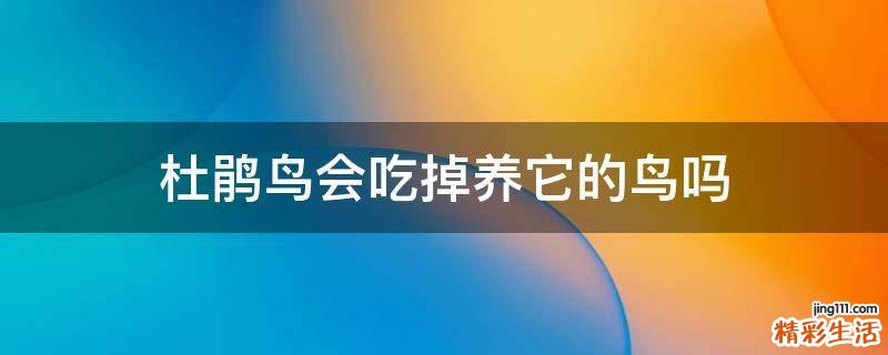 杜鹃鸟会吃掉养它的鸟吗