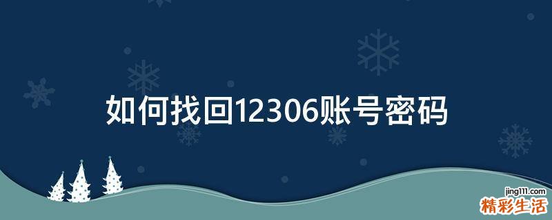 如何找回12306账号密码