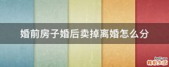 婚前房子婚后卖掉离婚怎么分