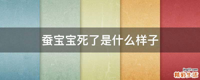 蚕宝宝死了是什么样子