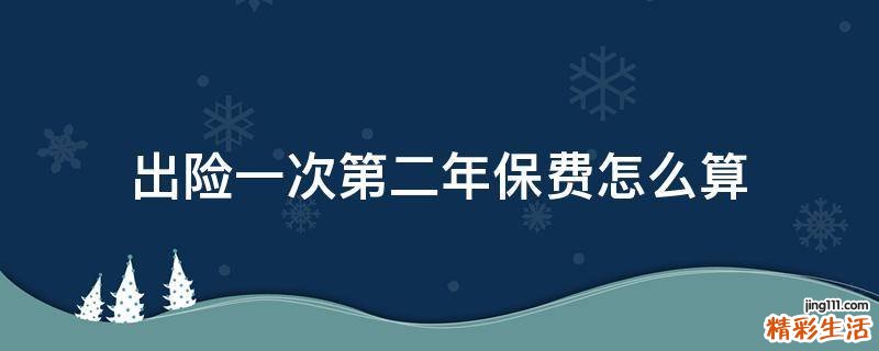 出险一次第二年保费怎么算