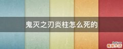 鬼灭之刃炎柱怎么死的