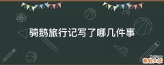骑鹅旅行记写了哪几件事