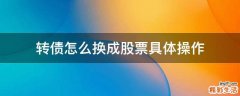 转债怎么换成股票具体操作