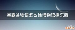 星露谷物语怎么给博物馆捐东西
