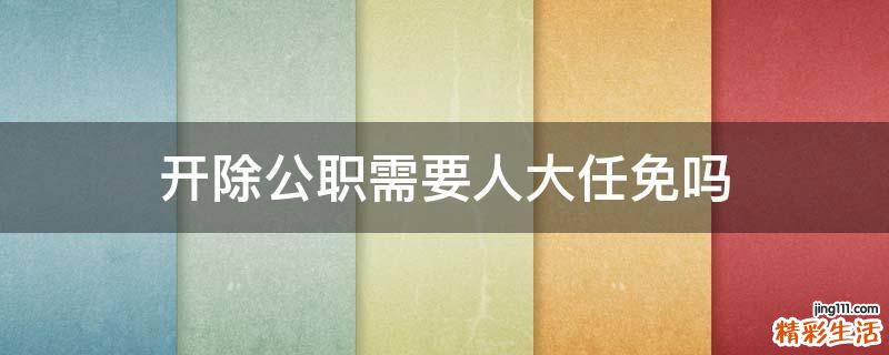 开除公职需要人大任免吗