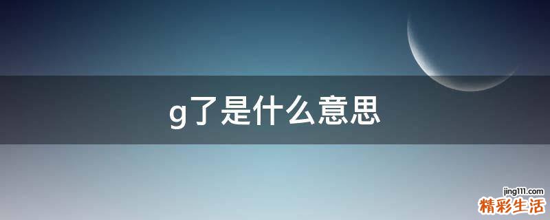 g了是什么意思