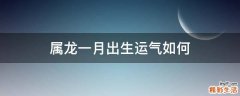 属龙一月出生运气如何